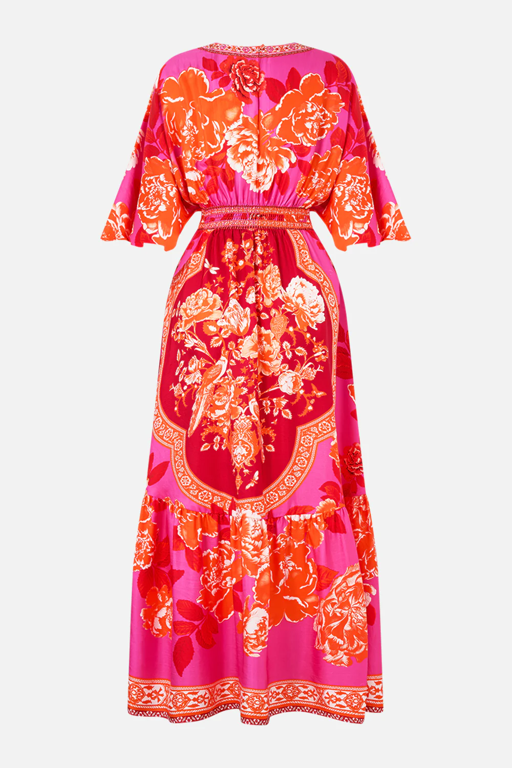 WAISTED DRESS WITH HEM RUFFLE TILES OF TÜRKIYE - Image 7