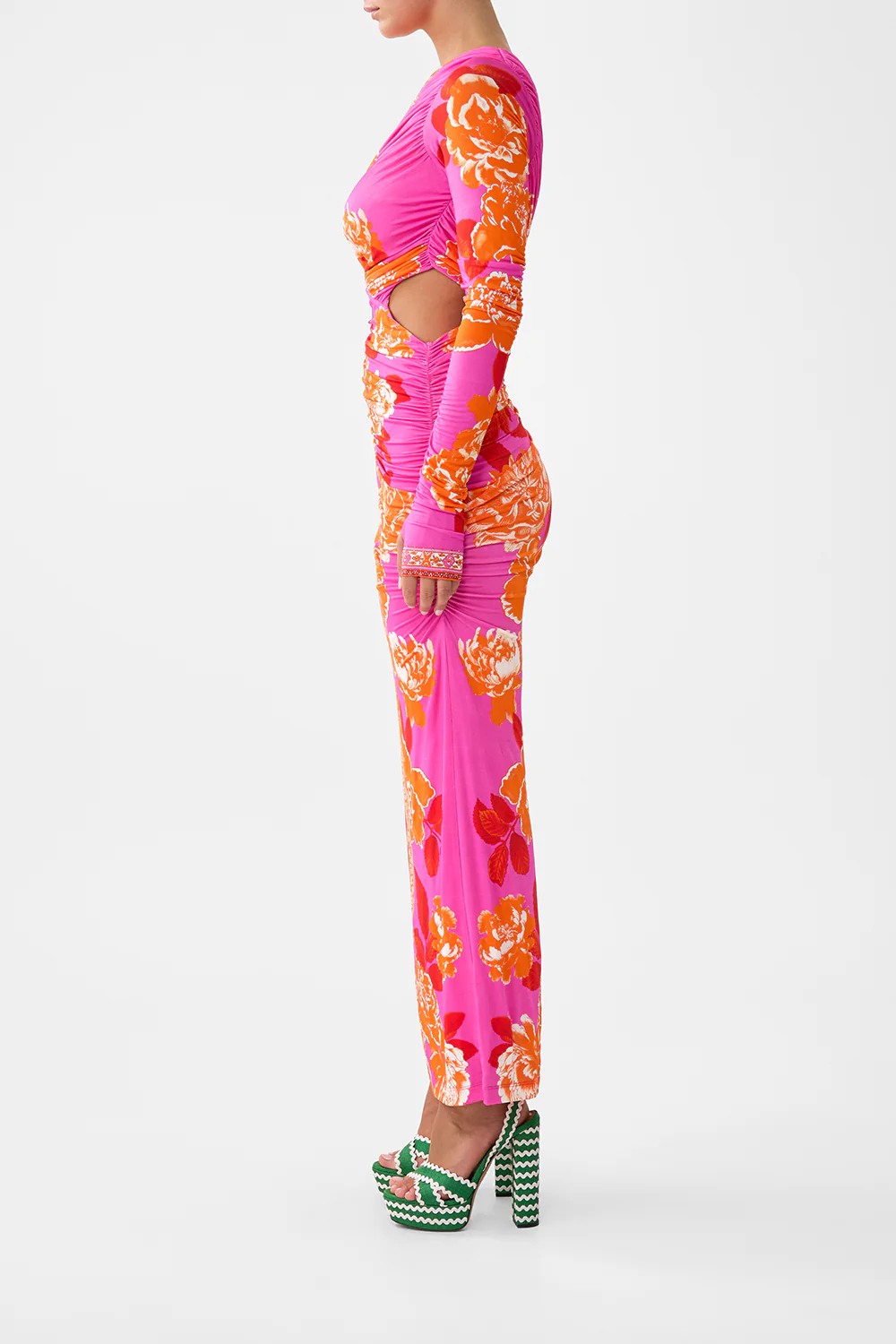 ONE SHOULDER JERSEY CUT OUT DRESS TILES OF TÜRKIYE - Image 4