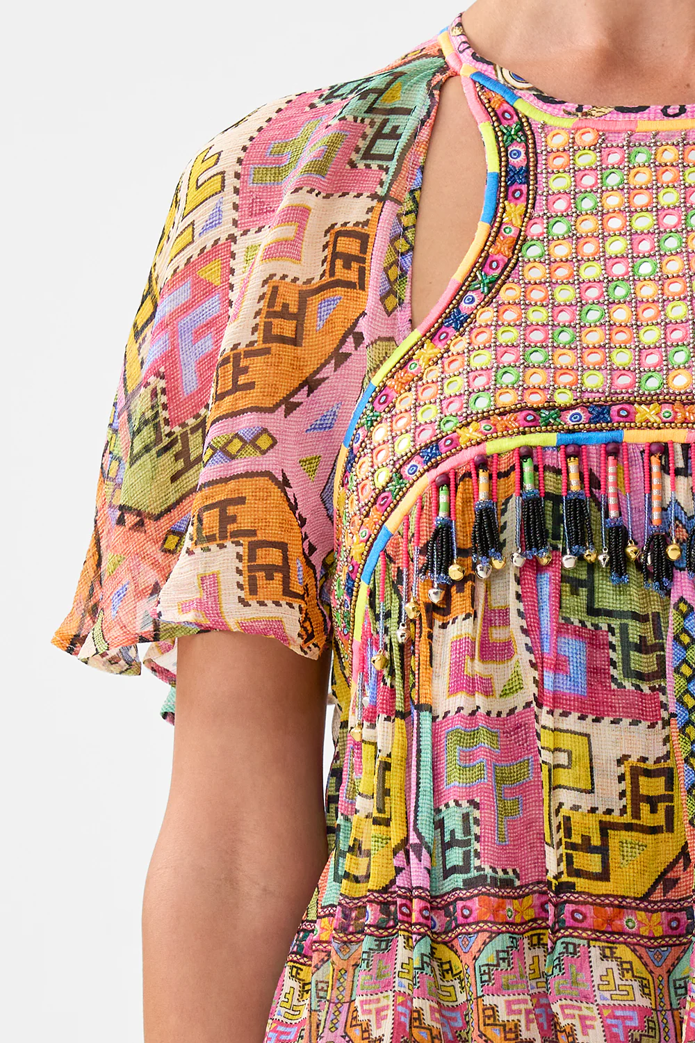 CUT-OUT HARNESS TOP PATCHWORK PANORAMA - Image 6