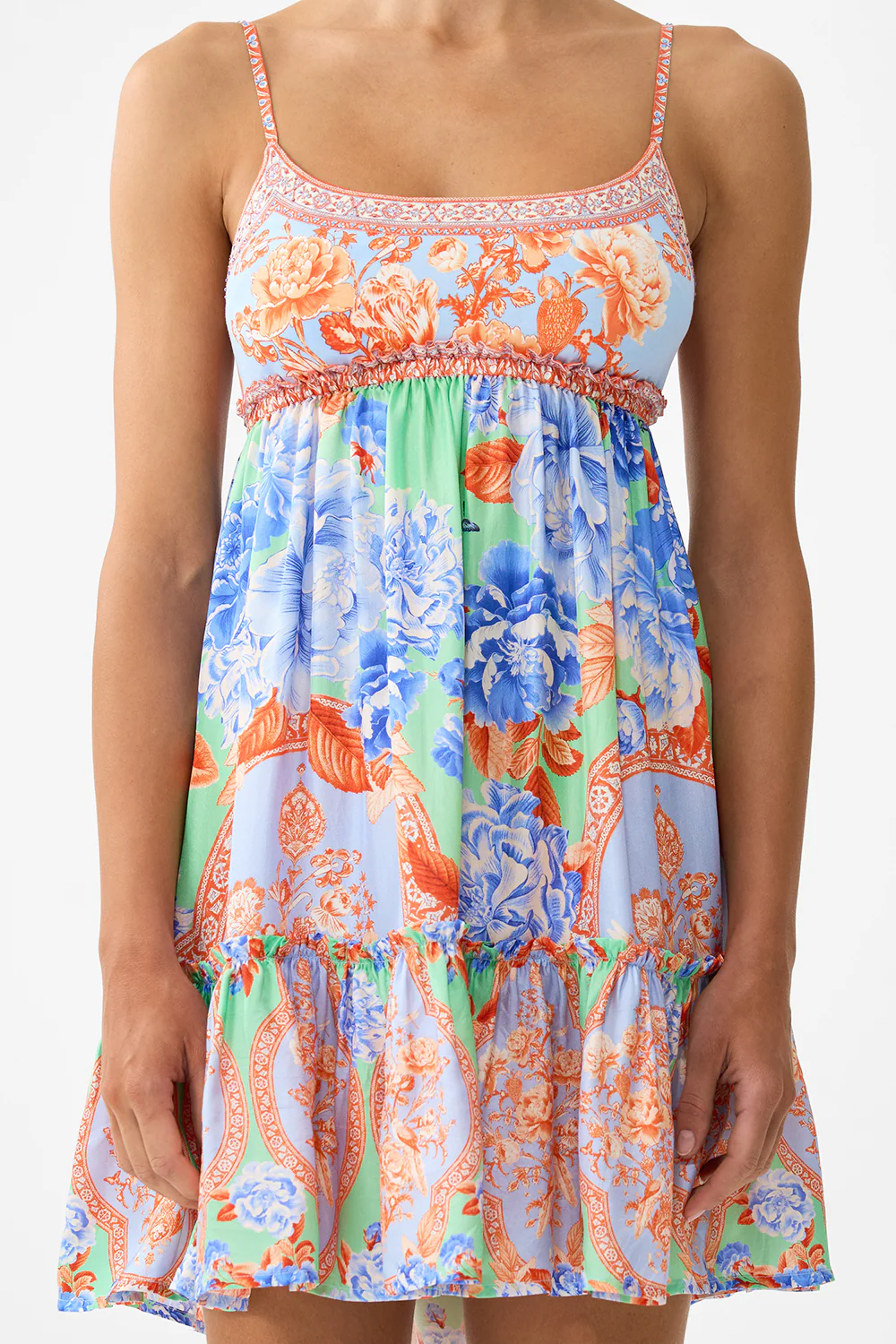 SHORT DRESS WITH JERSEY BODICE TOPKAPI POP - Image 6