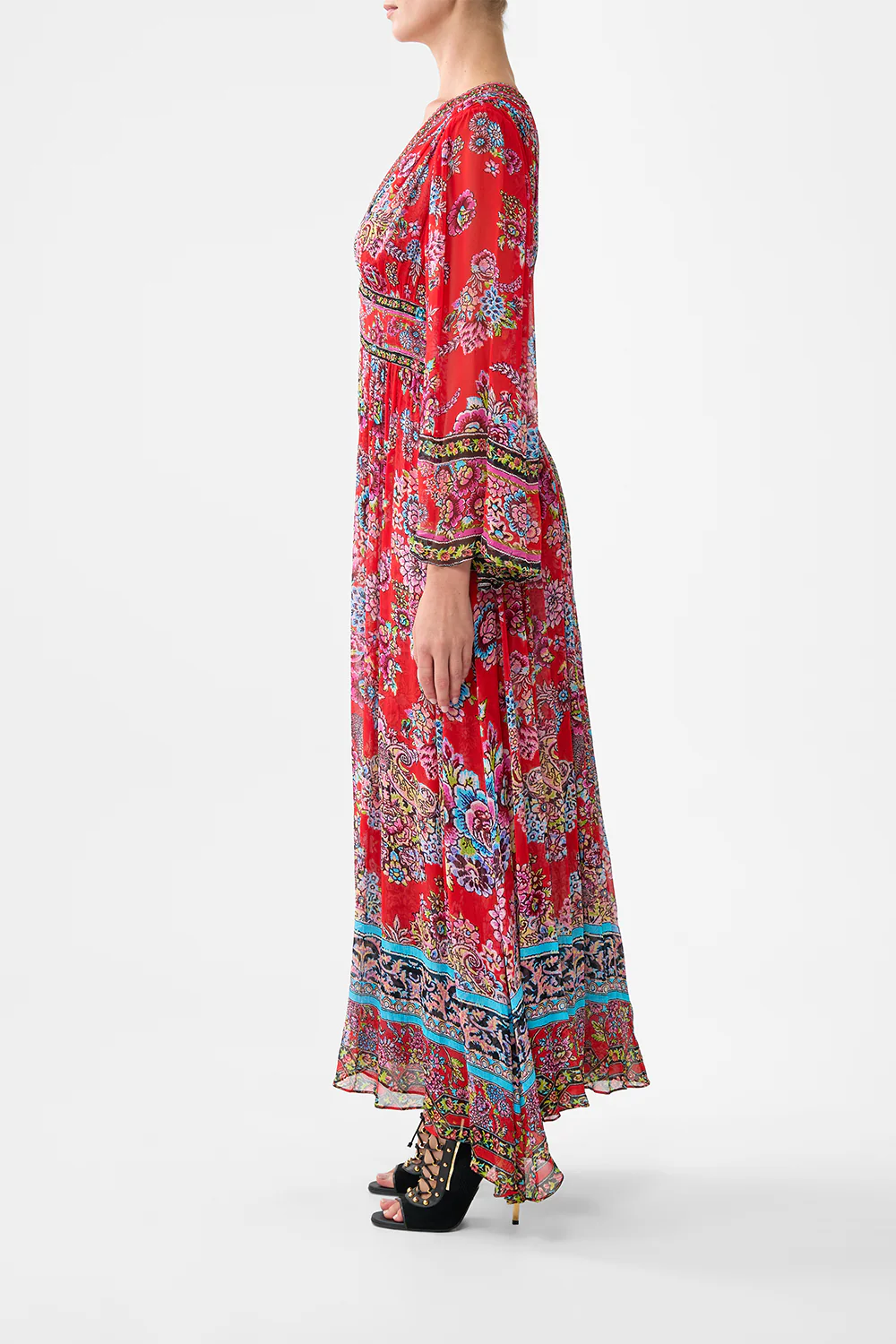HARDWARE DETAIL LONG SLEEVE DRESS ARTISANS OF ANATOLIA - Image 4