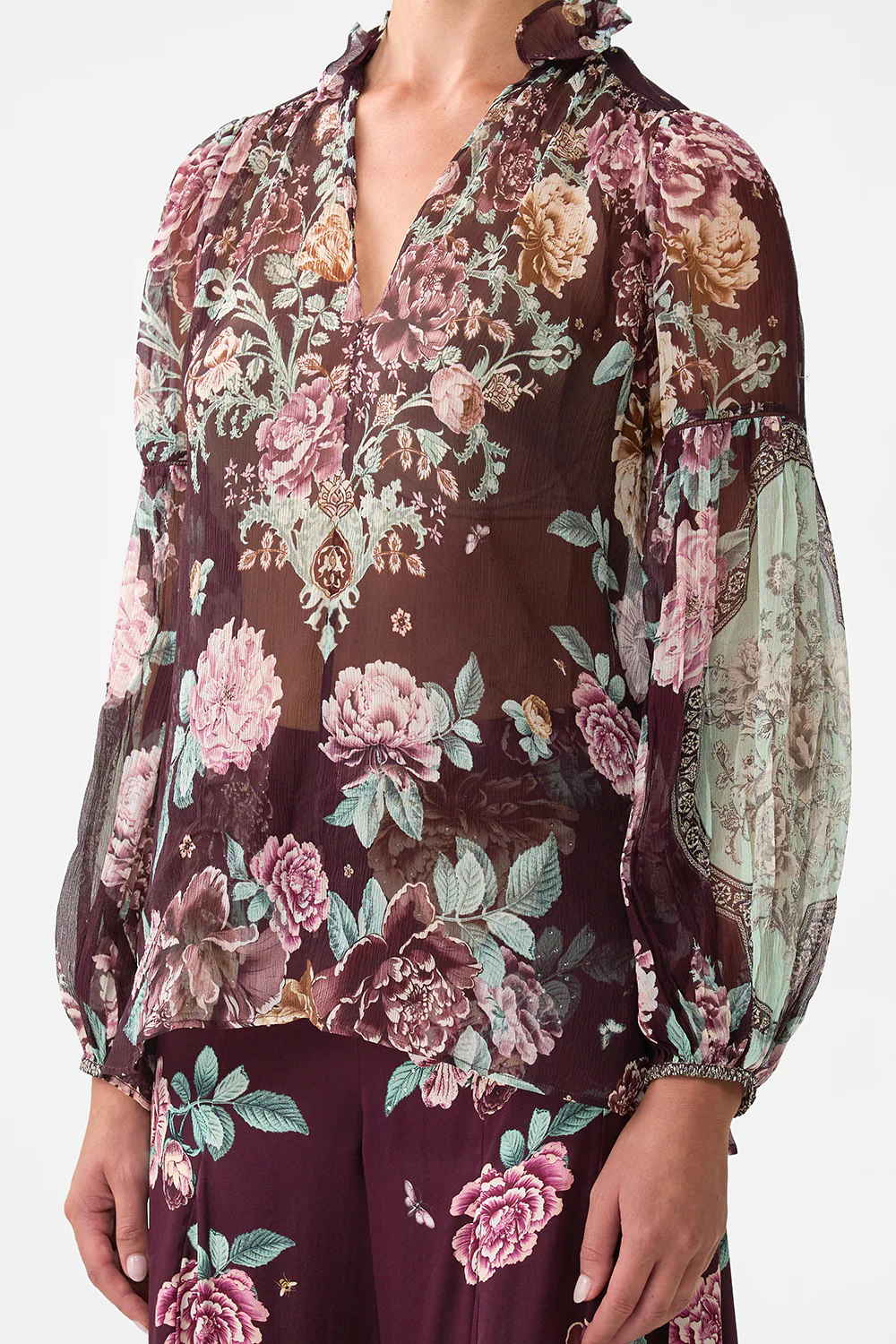 FRILL COLLARED BLOUSE IF THESE TILES COULD TALK - Image 5