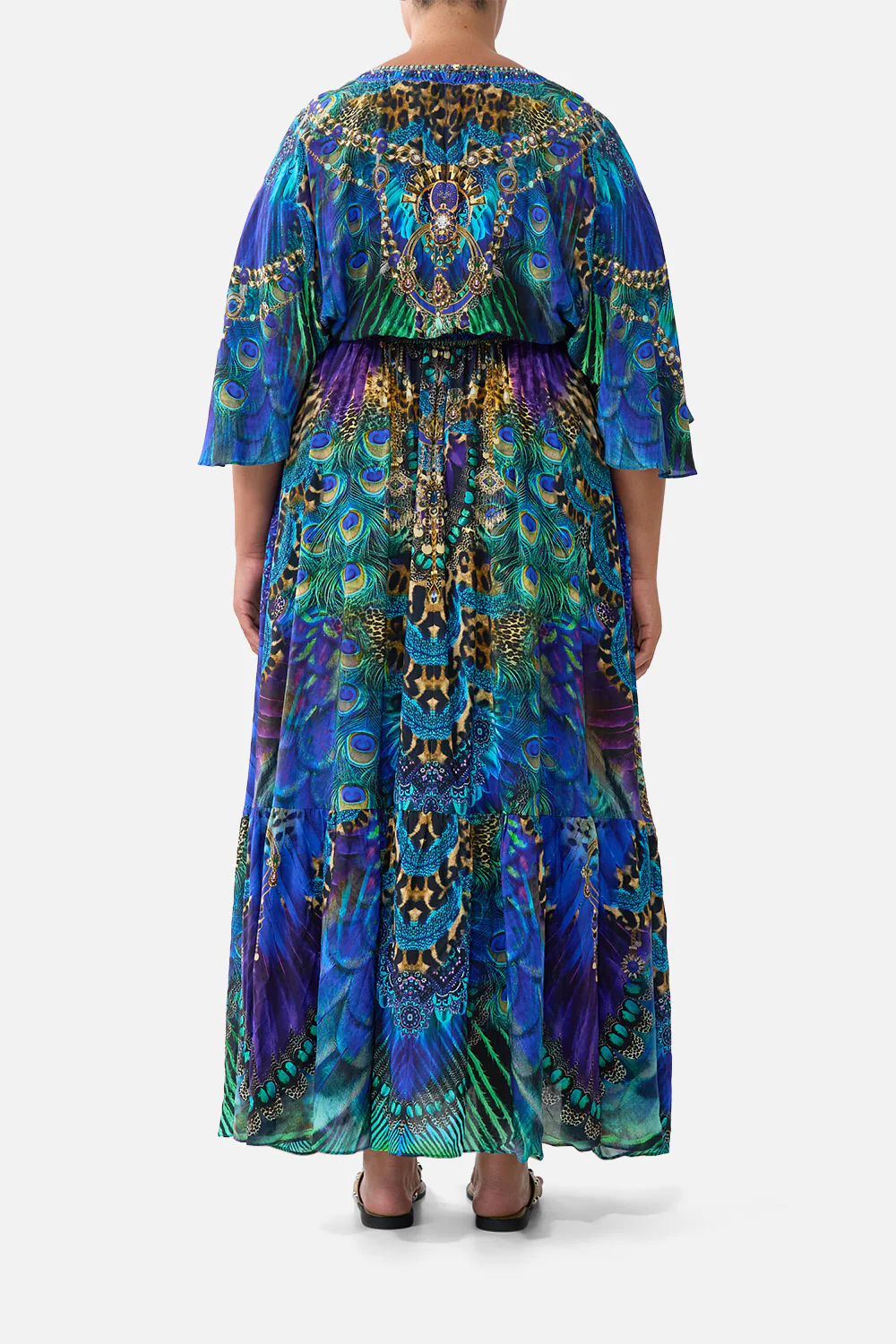 WAISTED DRESS WITH HEM RUFFLE COSMIC ZOOLOGY - Image 10