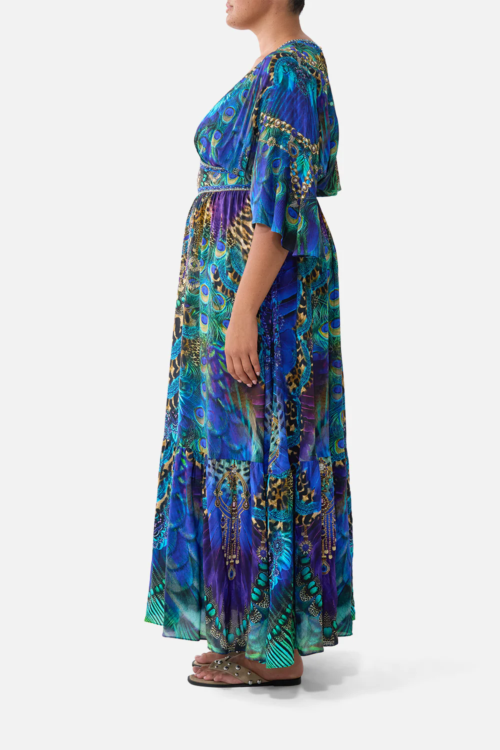 WAISTED DRESS WITH HEM RUFFLE COSMIC ZOOLOGY - Image 11