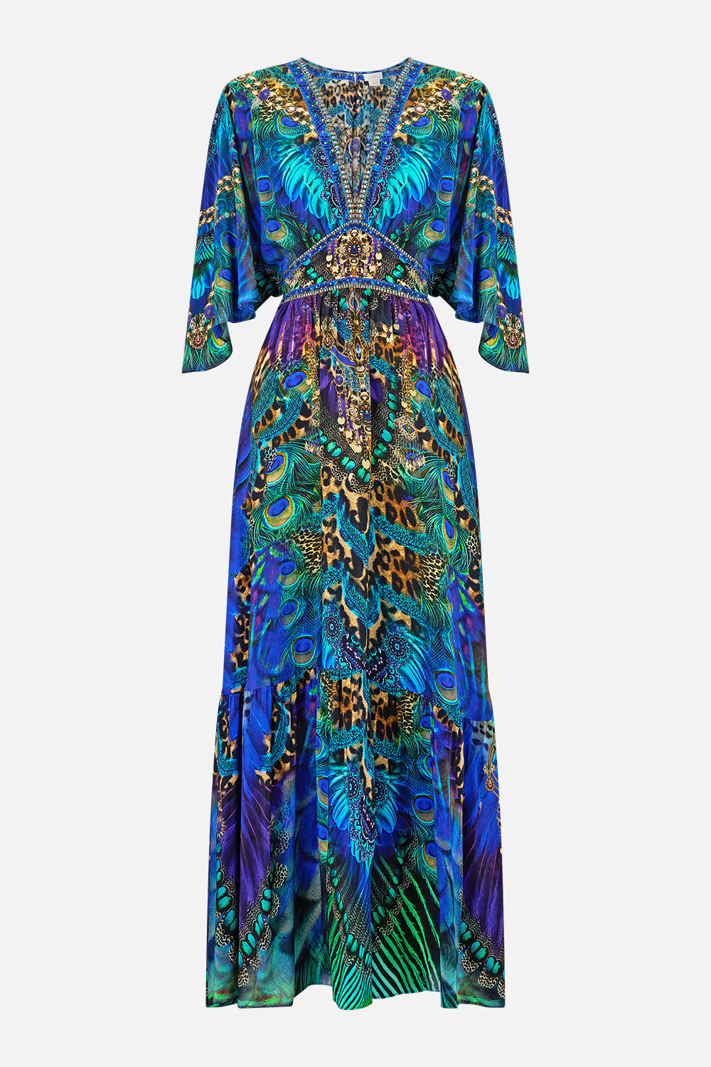 WAISTED DRESS WITH HEM RUFFLE COSMIC ZOOLOGY - Image 3