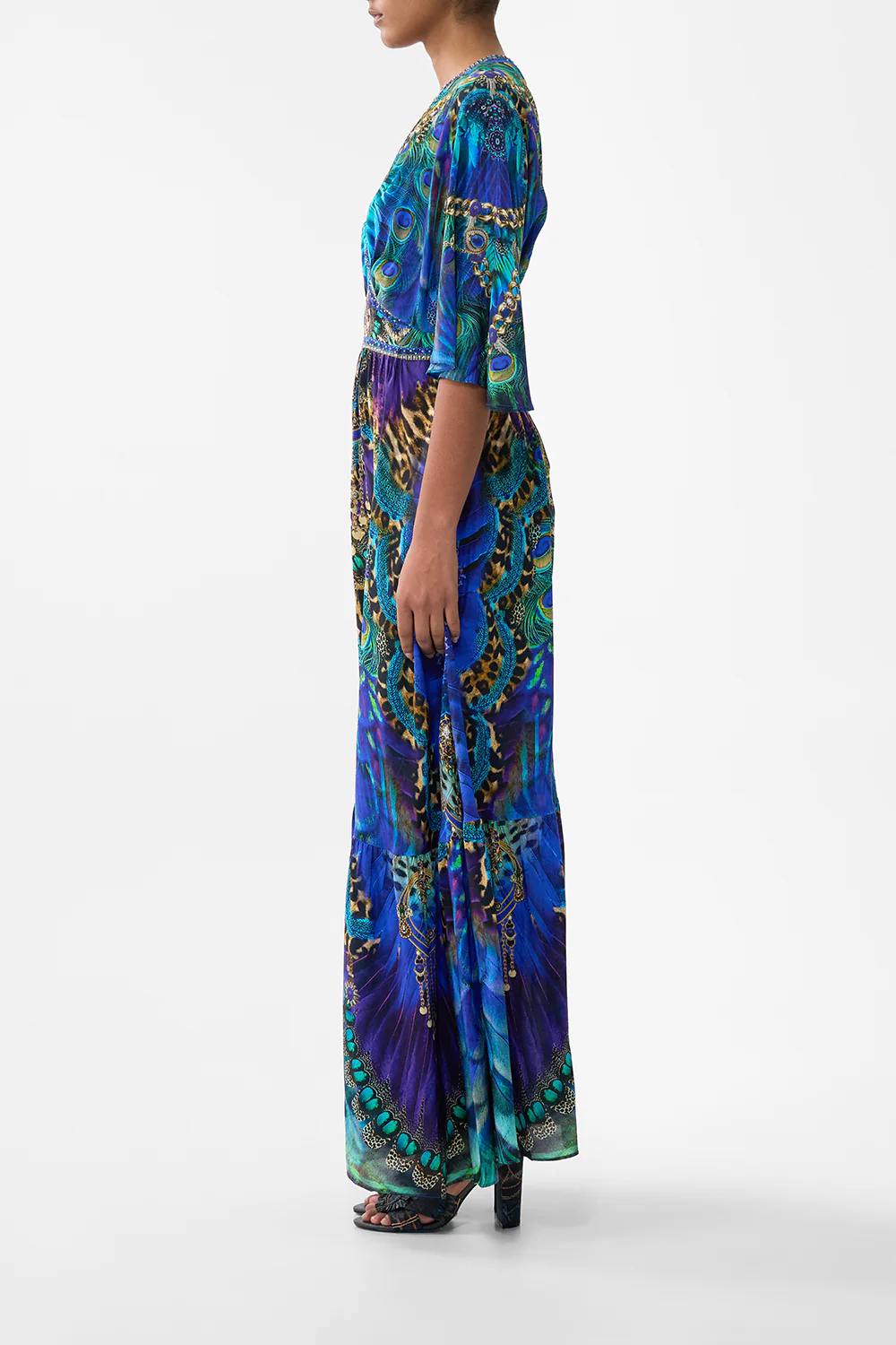 WAISTED DRESS WITH HEM RUFFLE COSMIC ZOOLOGY - Image 4