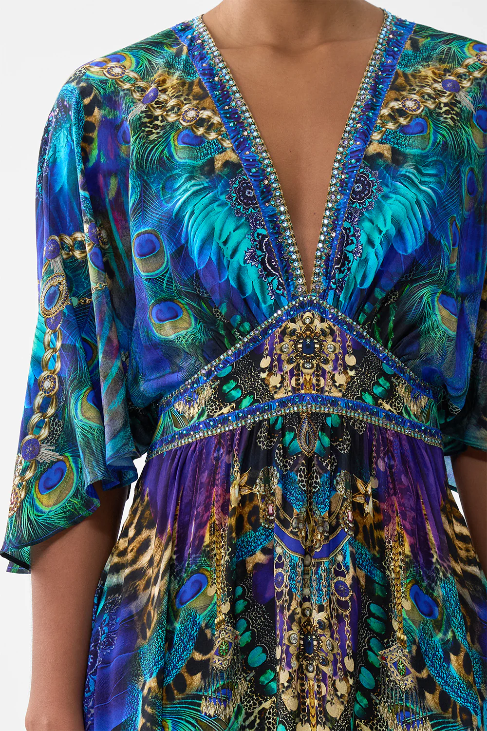WAISTED DRESS WITH HEM RUFFLE COSMIC ZOOLOGY - Image 6