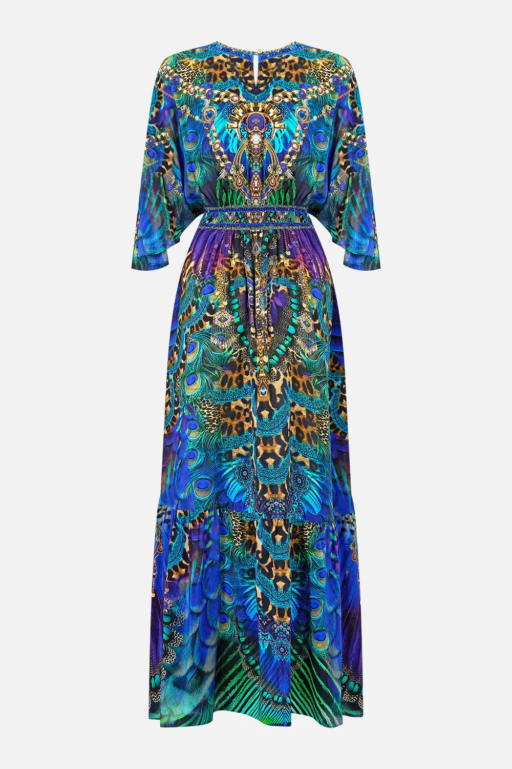 WAISTED DRESS WITH HEM RUFFLE COSMIC ZOOLOGY - Image 7