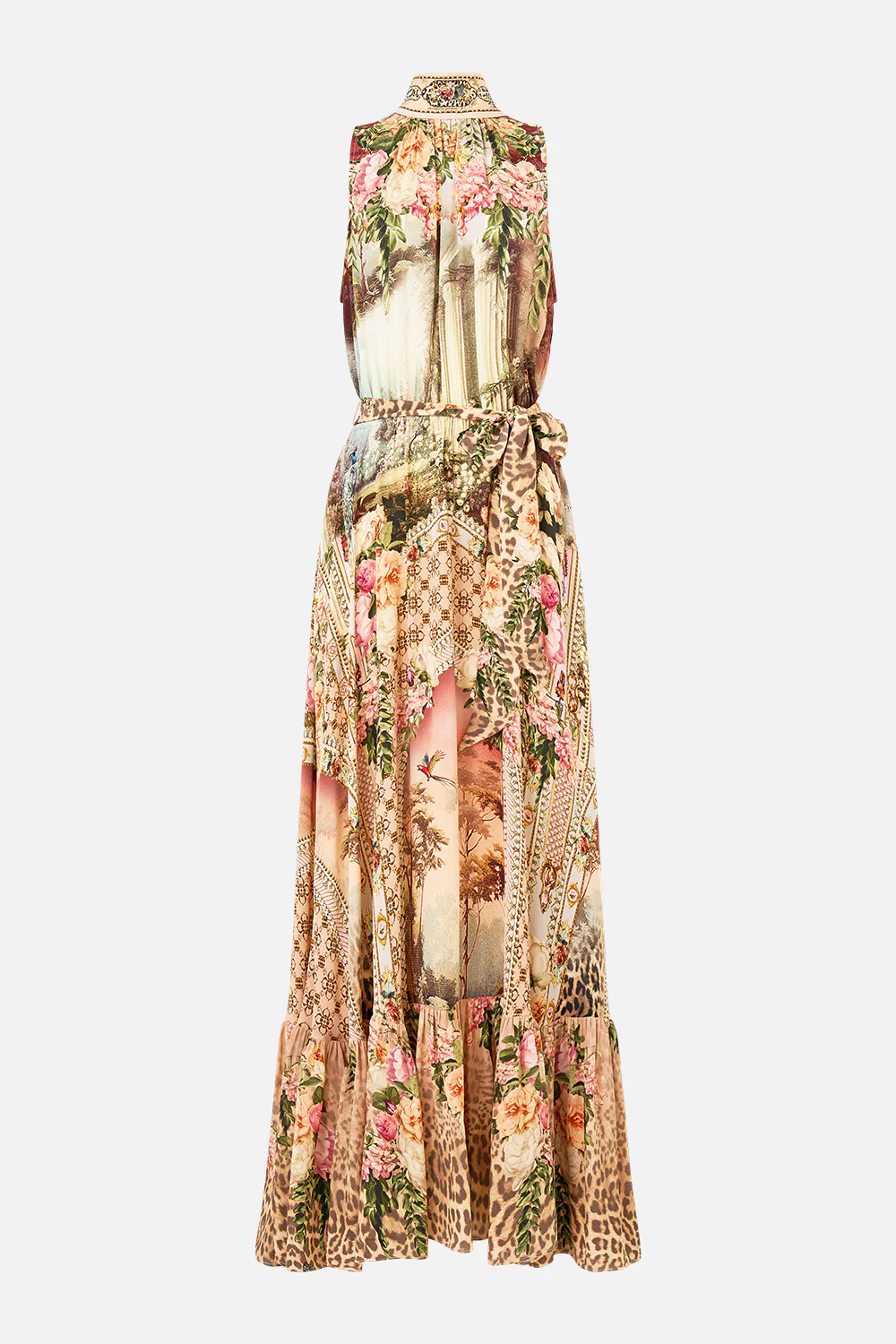 NECKTIE DRESS WITH ELASTICATED WAIST WATERCOLOUR WONDERLAND - Image 3