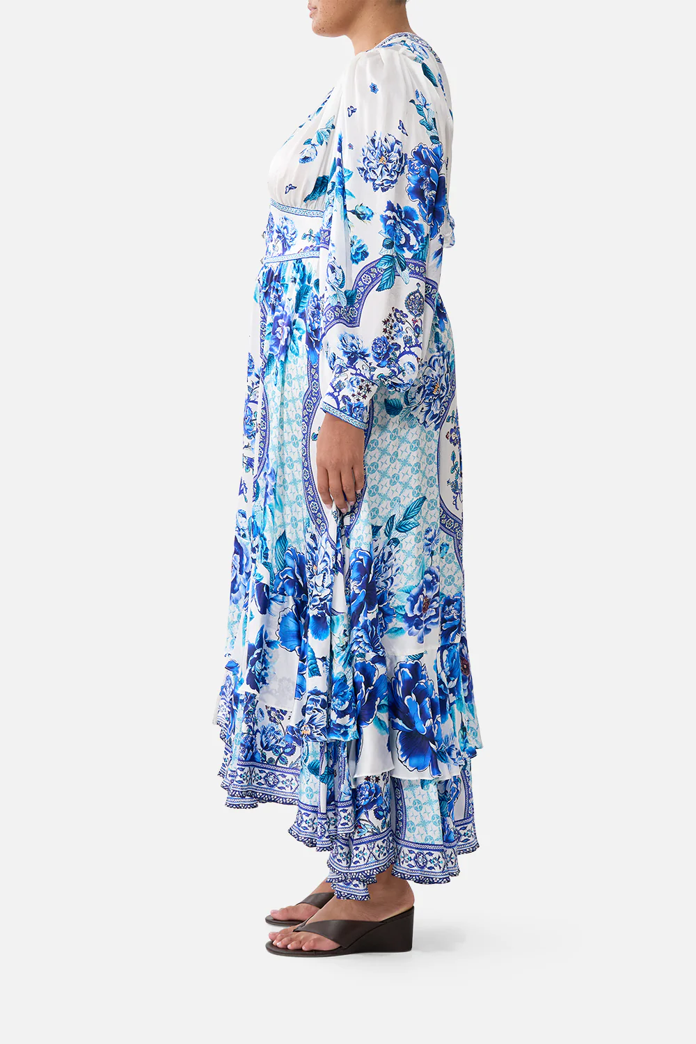 LONG BUTTON FRONT DRESS A CERAMIC GARDEN - Image 11