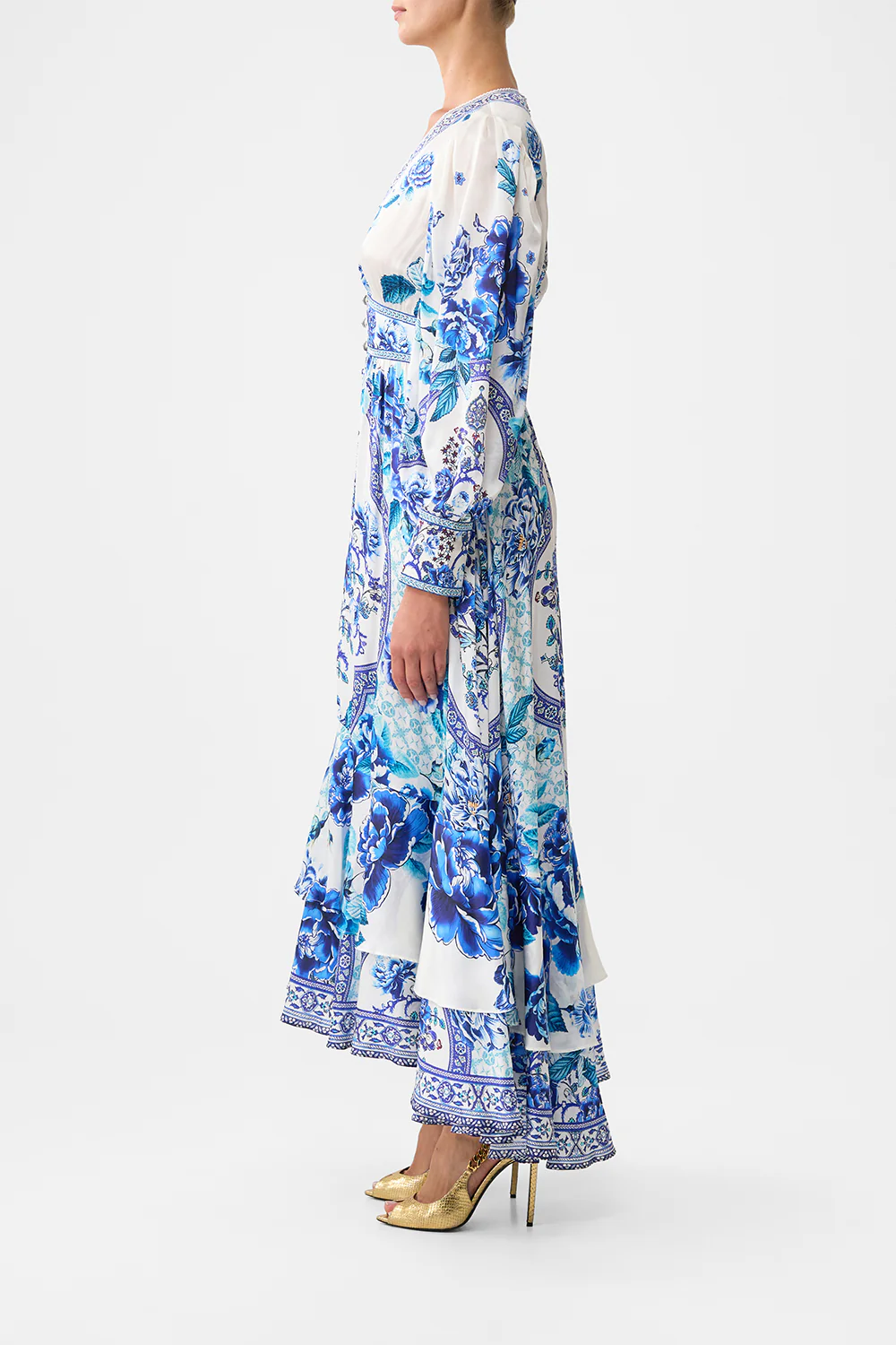 LONG BUTTON FRONT DRESS A CERAMIC GARDEN - Image 4