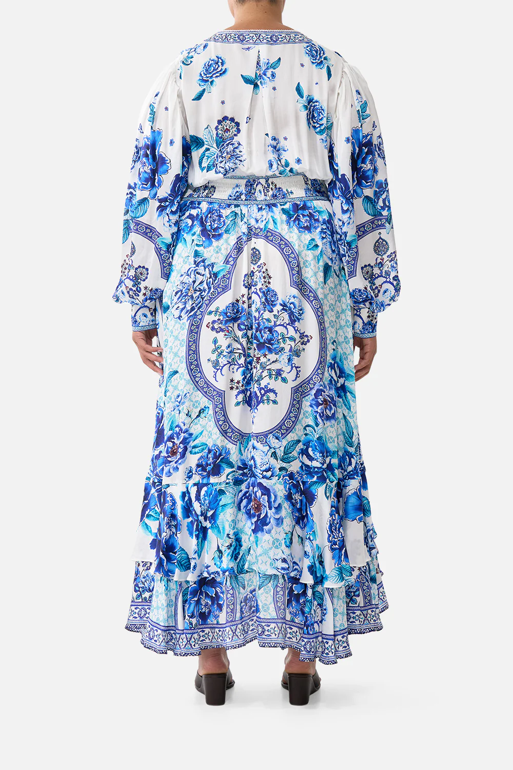 LONG BUTTON FRONT DRESS A CERAMIC GARDEN - Image 9