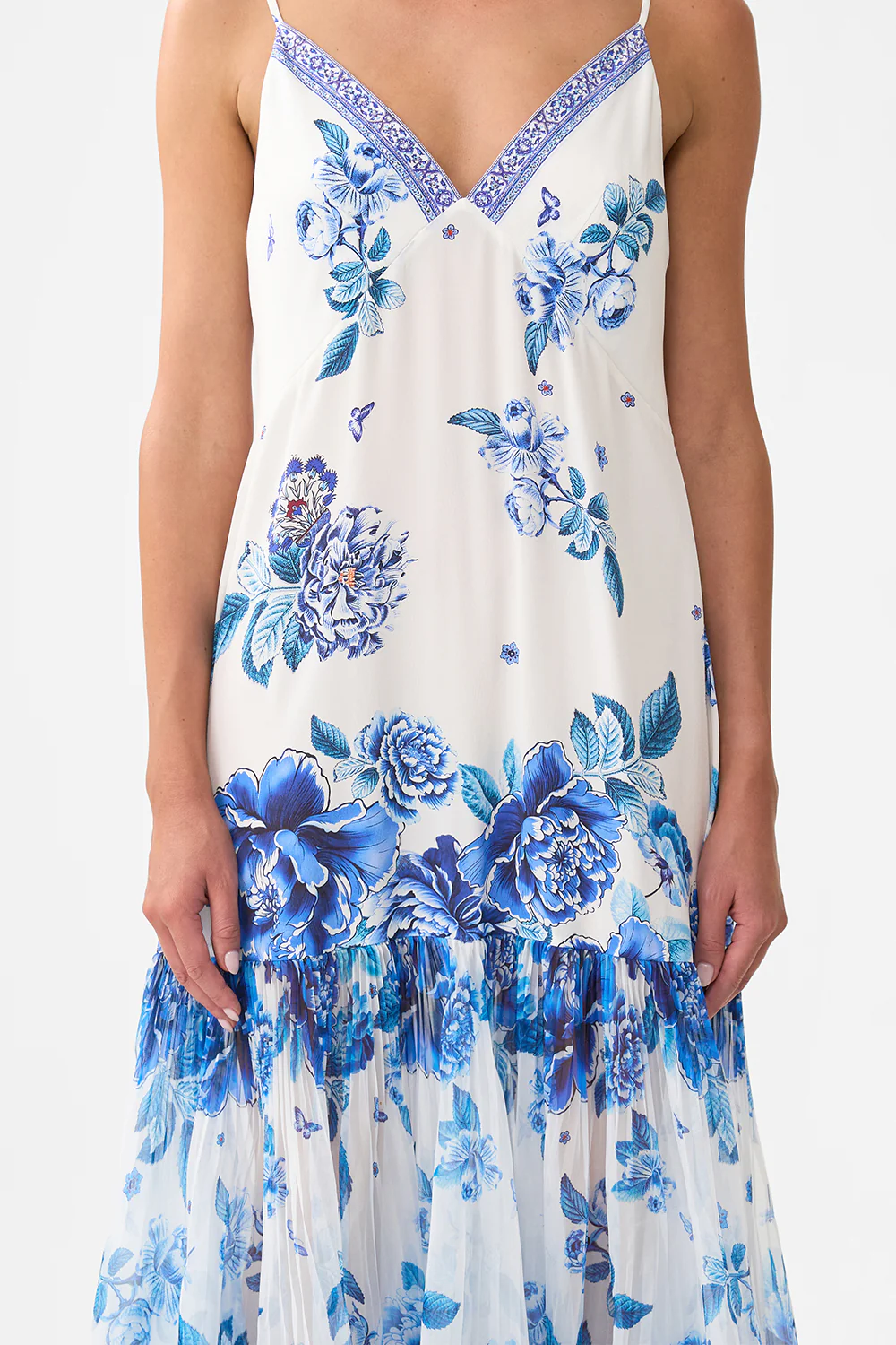 MINIMAL SLIP WITH PLEATED CHIFFON SKIRT A CERAMIC GARDEN - Image 5