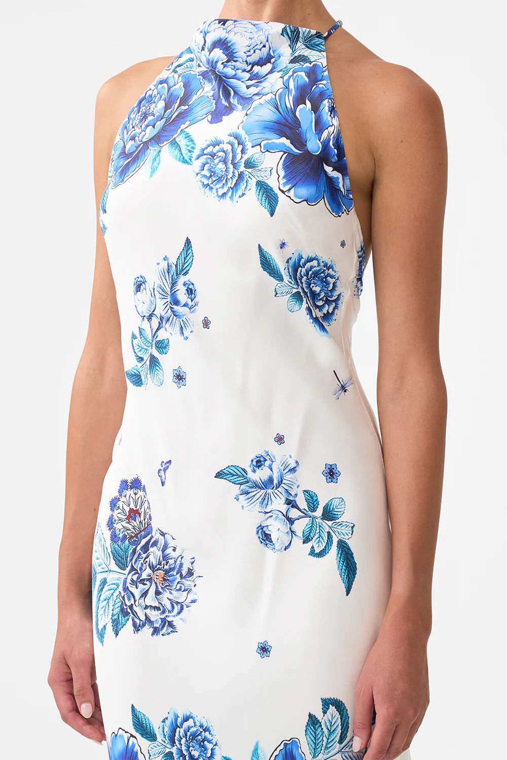HALTER SLIP DRESS WITH LACE STRAP A CERAMIC GARDEN - Image 5