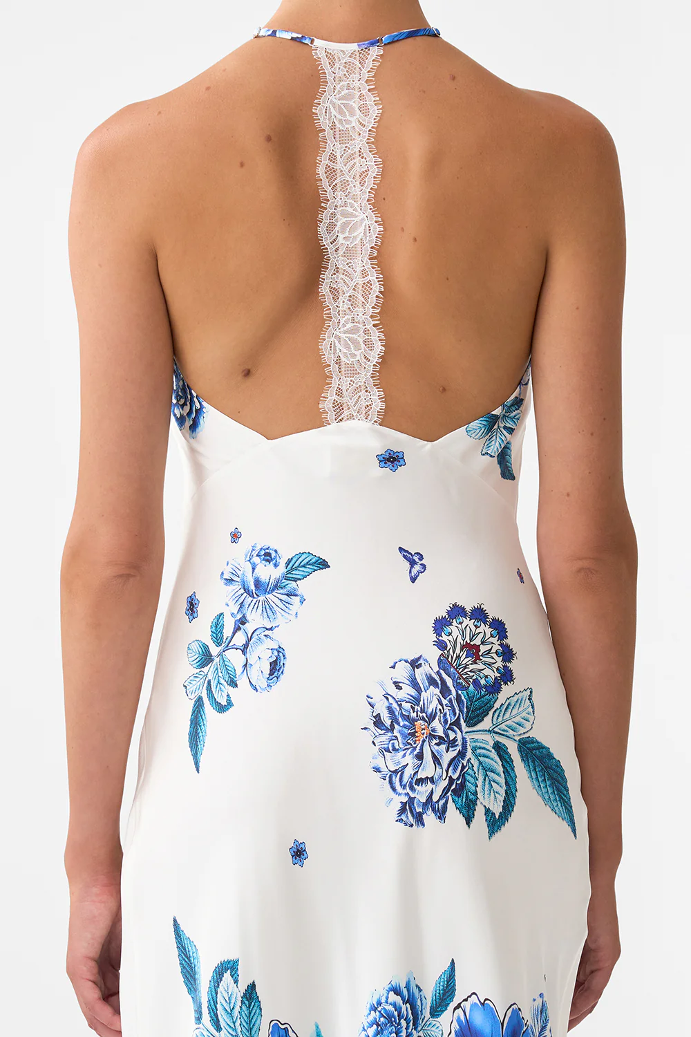 HALTER SLIP DRESS WITH LACE STRAP A CERAMIC GARDEN - Image 6