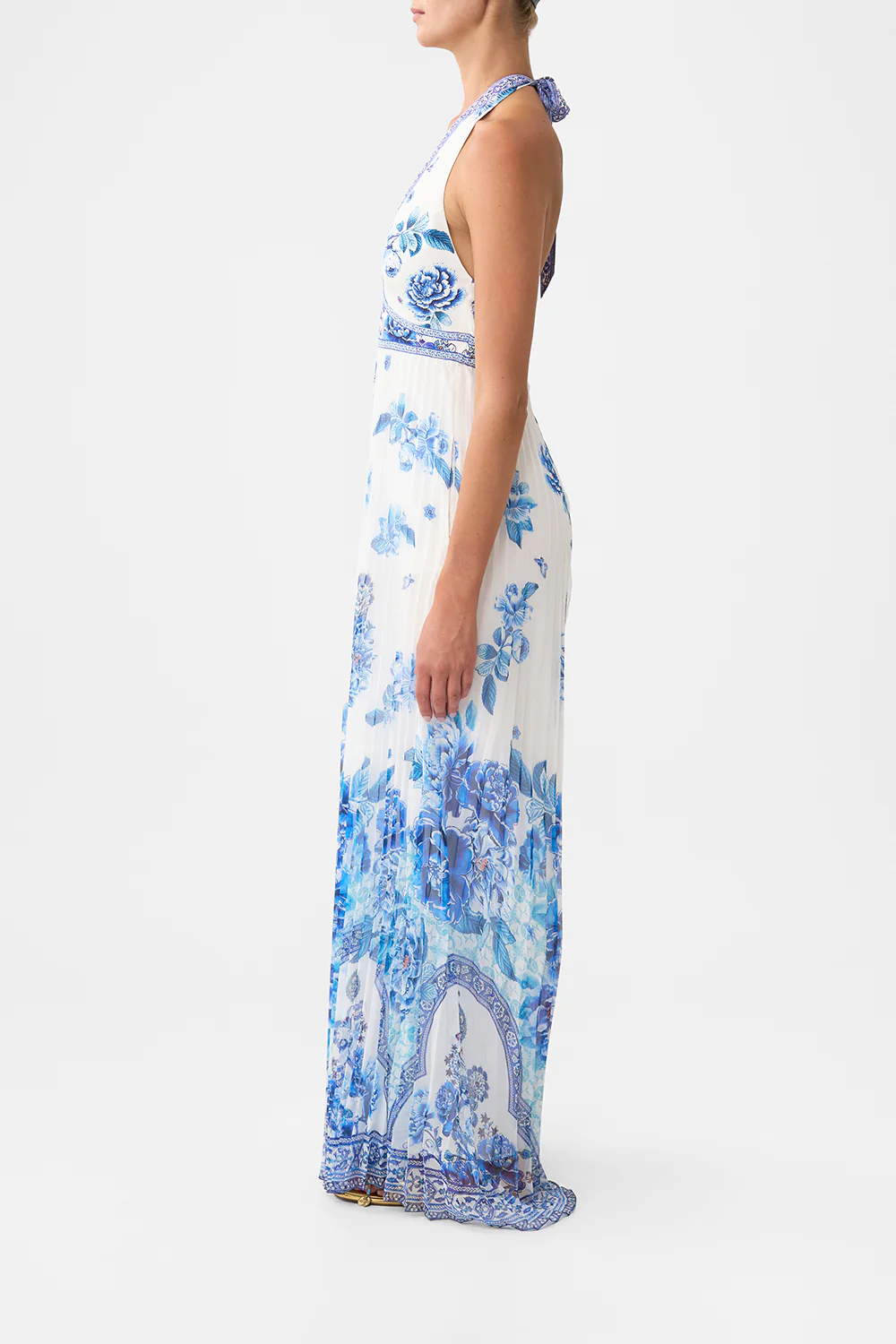 TIE NECK HALTER JUMPSUIT A CERAMIC GARDEN - Image 4