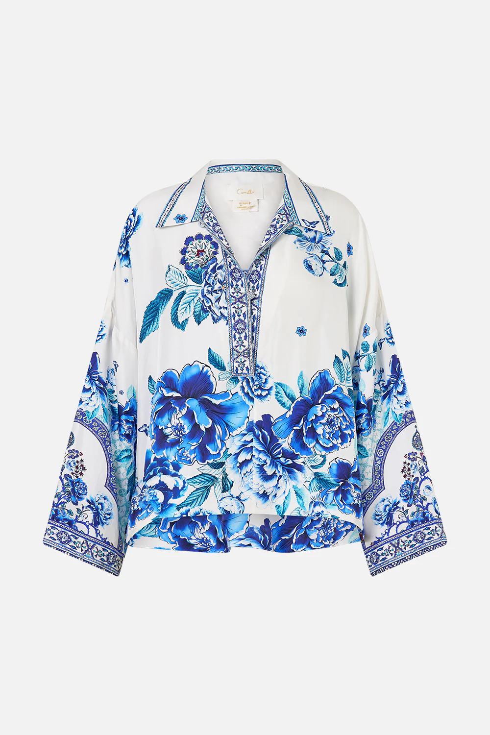 CROPPED RELAXED SHIRT A CERAMIC GARDEN - Image 3