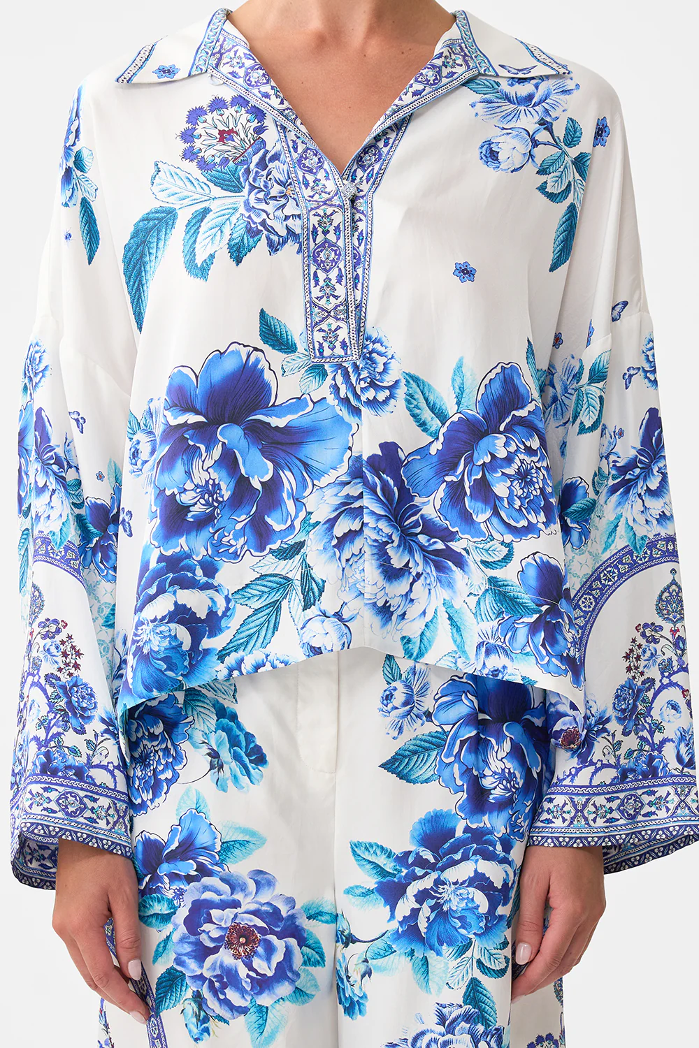 CROPPED RELAXED SHIRT A CERAMIC GARDEN - Image 5