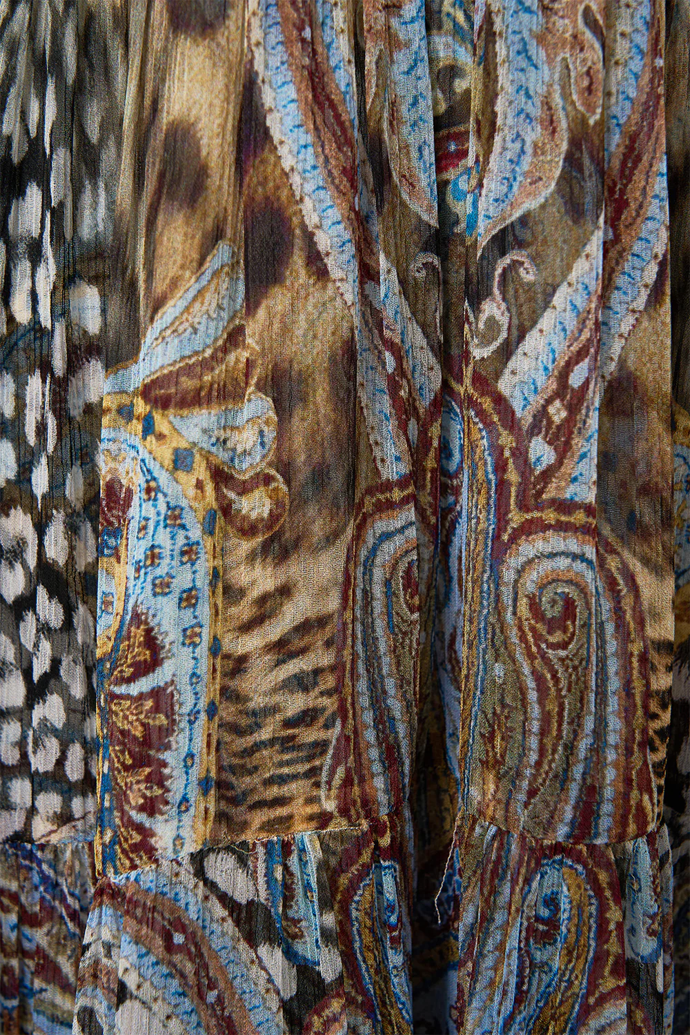 TRAPEZE TIERED DRESS WITH LINING ISTANBUL ANIMALIA - Image 7