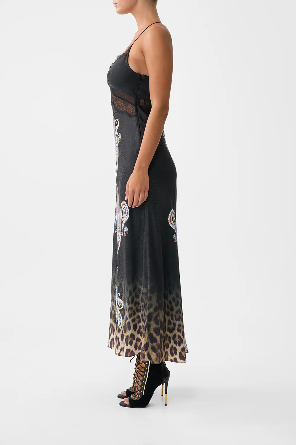 LACE SPLICE BIAS LONG DRESS ISTANBUL ANIMALIA - Image 4
