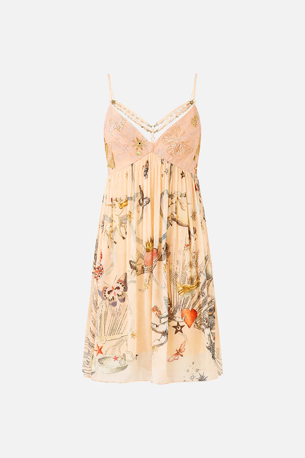 DOUBLE STRAP DETAIL SHORT DRESS HOUSE OF HOROSCOPES - Image 3