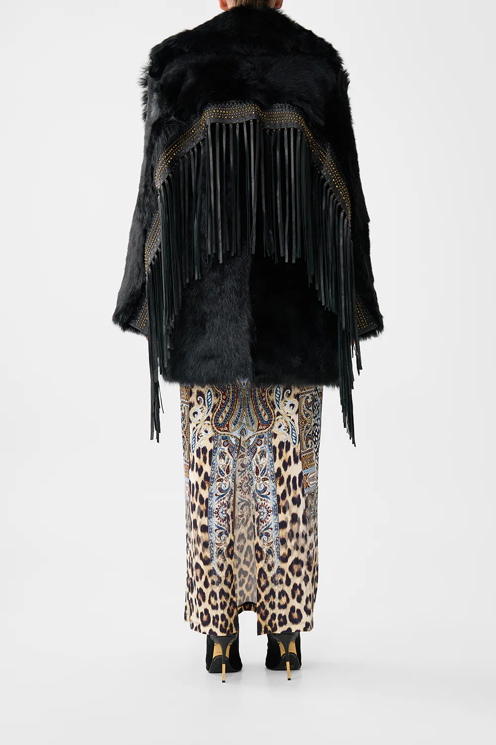 SHEARLING COAT WITH REMOVABLE FRINGING ISTANBUL ANIMALIA - Image 2