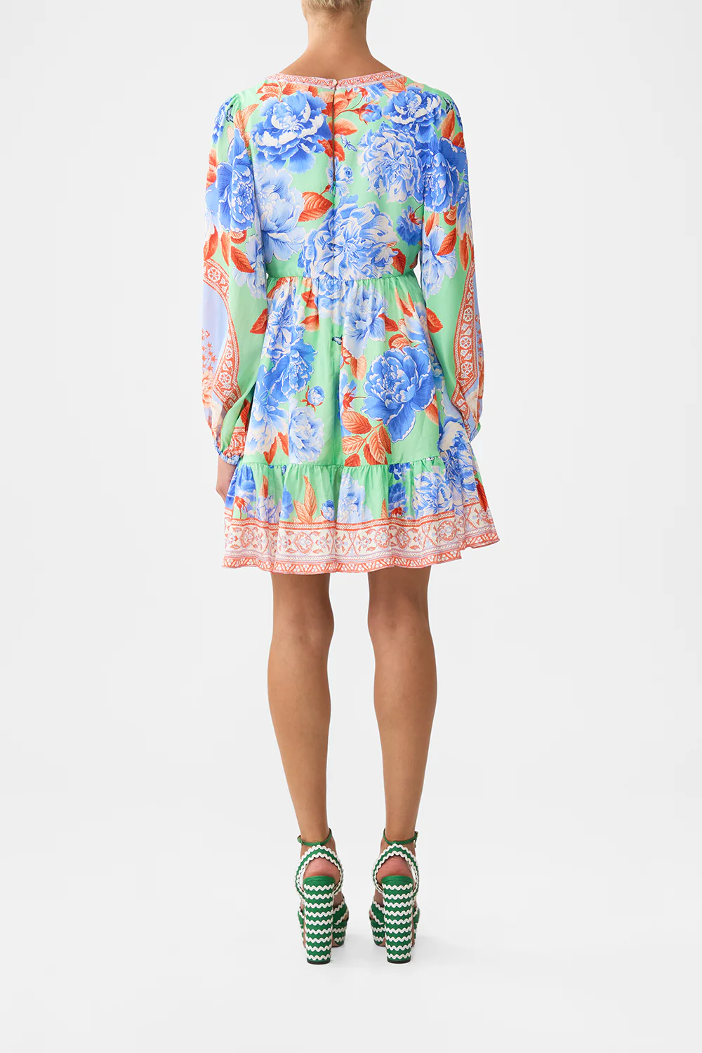SHORT TIE FRONT BLOUSON DRESS TOPKAPI POP - Image 2