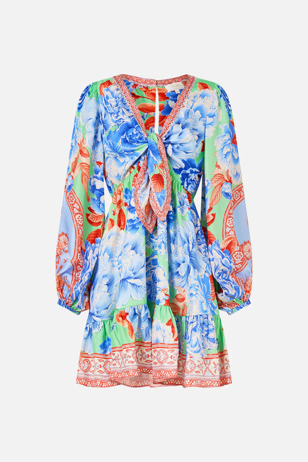 SHORT TIE FRONT BLOUSON DRESS TOPKAPI POP - Image 3
