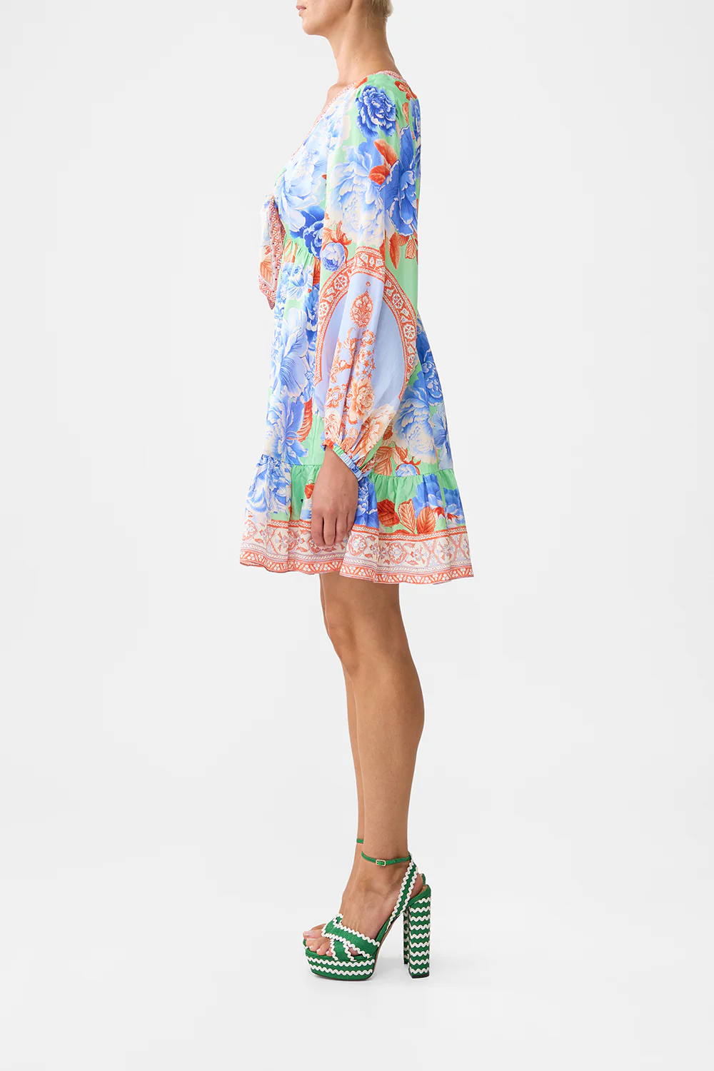 SHORT TIE FRONT BLOUSON DRESS TOPKAPI POP - Image 4
