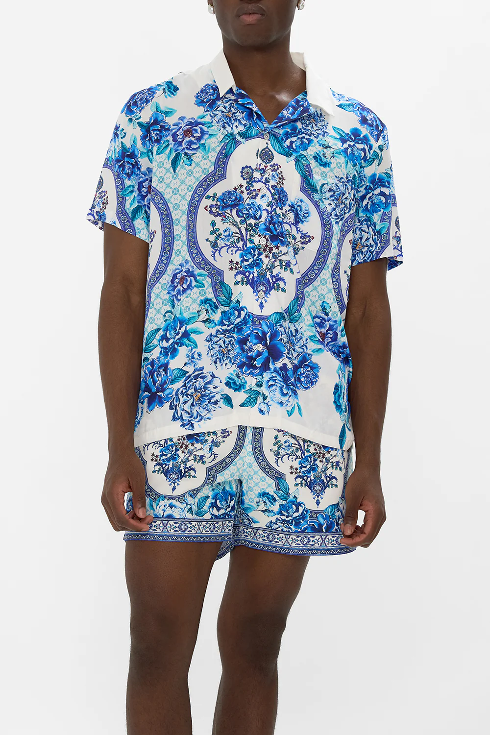 SHORT SLEEVE CAMP COLLARED SHIRT A CERAMIC GARDEN - Image 5