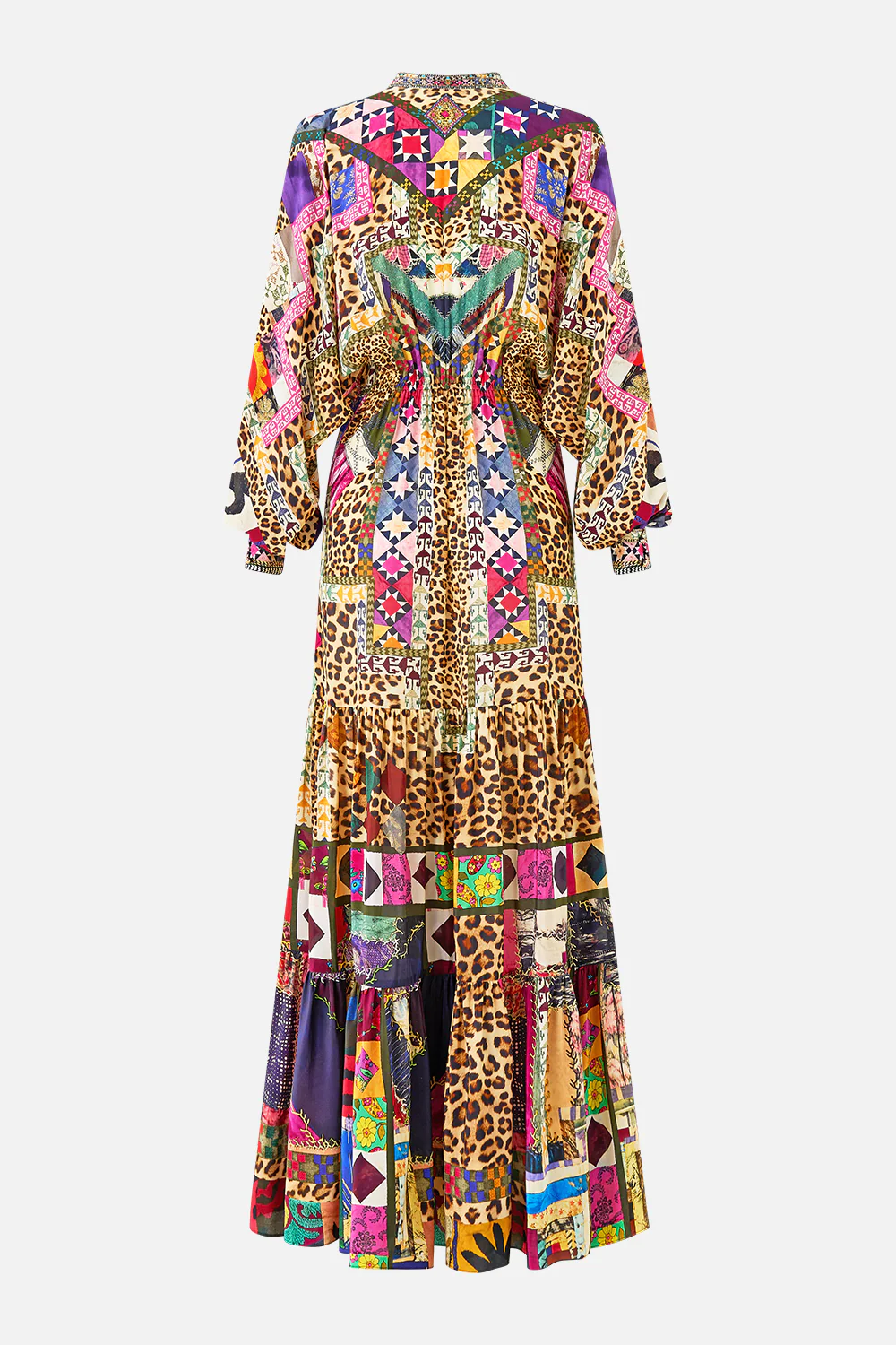 TIERED SHIRTDRESS WITH WIDE WAIST TIE EMBROIDERED EVER AFTER - Image 7
