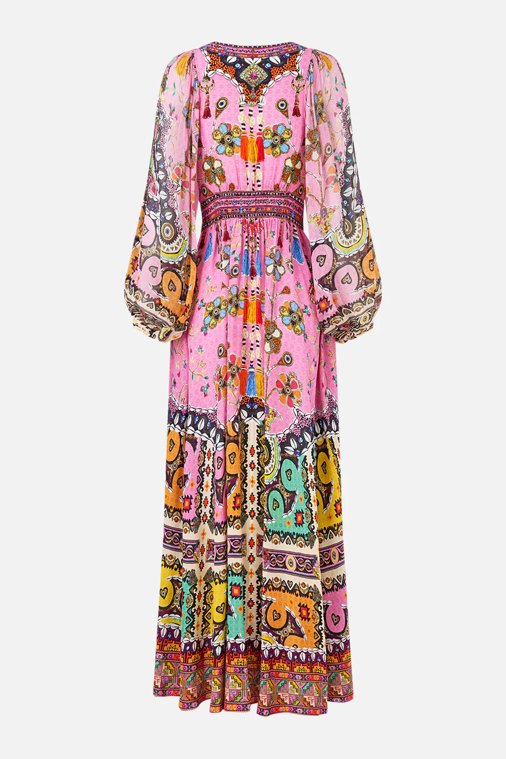 LACE UP FRONT LONG DRESS PATCHWORK PANORAMA - Image 7
