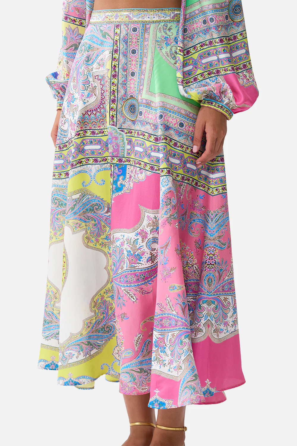 PANELLED FLARED LONG SKIRT MAGIC CARPET RIDE - Image 5