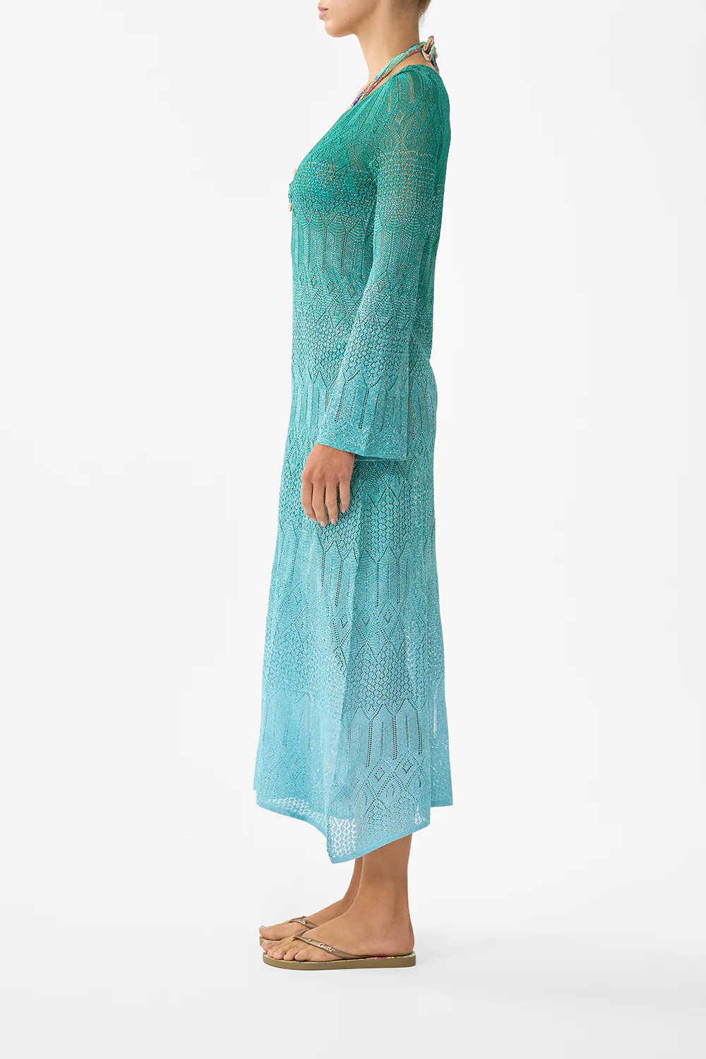 HARDWARE DETAIL PLUNGE KNIT DRESS THE CONCUBINES CORRIDOR - Image 4