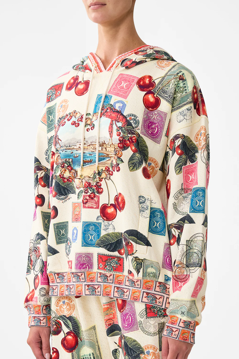 HOODIE WITH SIDE POCKETS NOTES FROM THE ROAD - Image 5