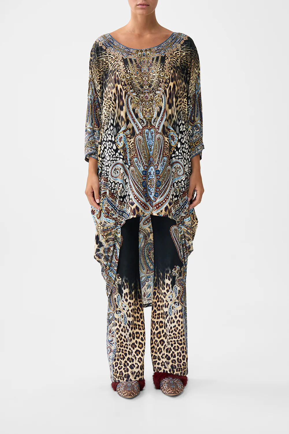 JERSEY SCOOP BACK HEM DRESS ISTANBUL ANIMALIA