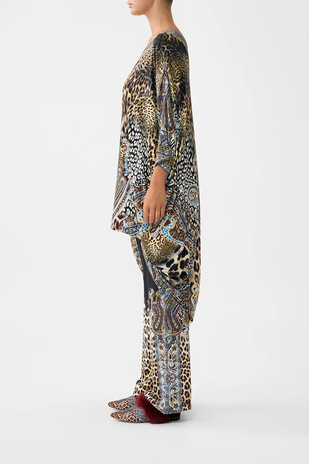 JERSEY SCOOP BACK HEM DRESS ISTANBUL ANIMALIA - Image 4