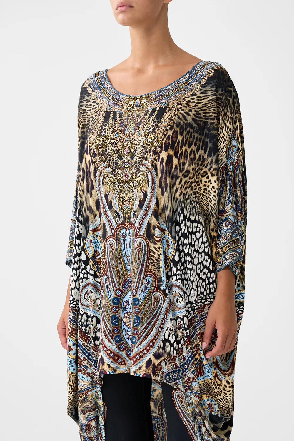 JERSEY SCOOP BACK HEM DRESS ISTANBUL ANIMALIA - Image 5