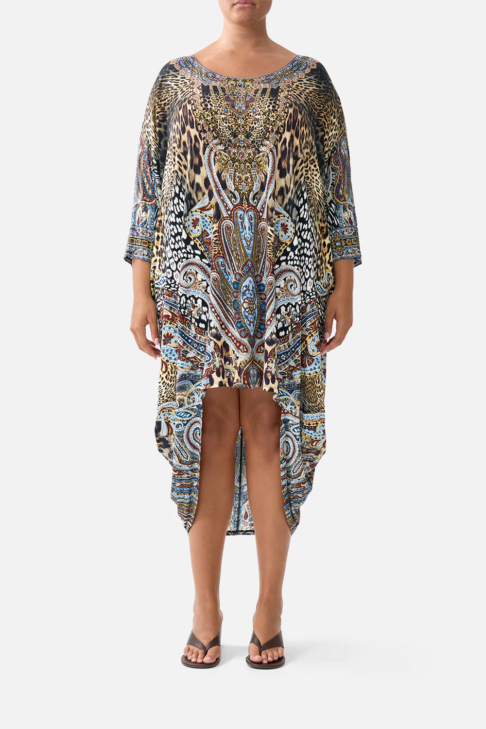 JERSEY SCOOP BACK HEM DRESS ISTANBUL ANIMALIA - Image 8
