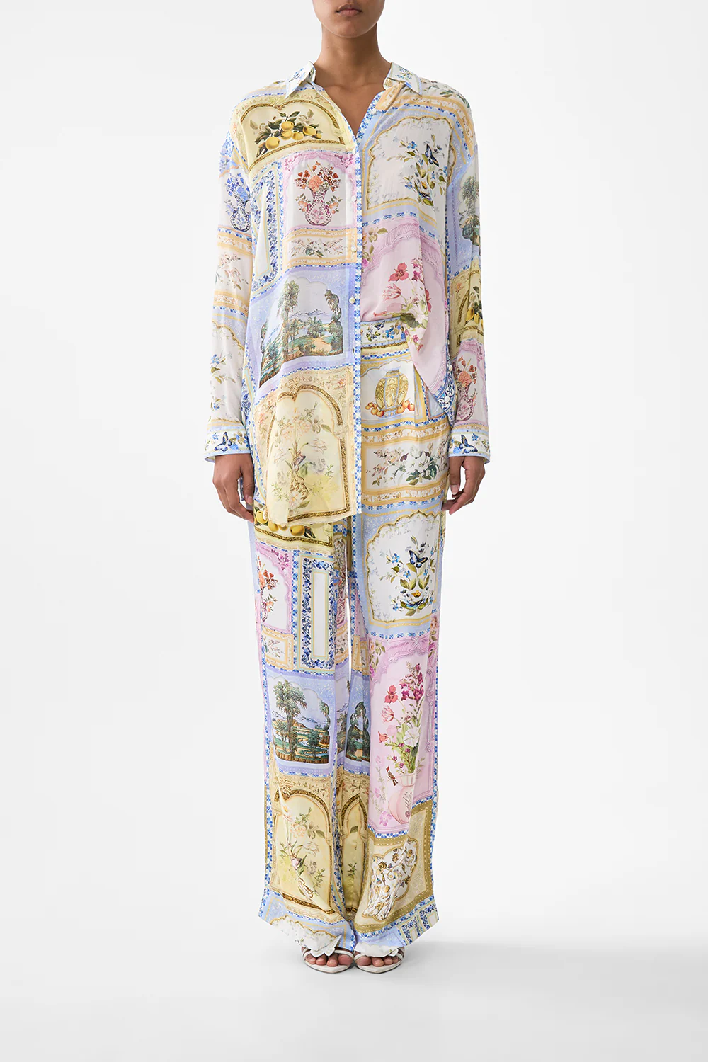 WIDE LEG WAISTED PANT BOTANICAL BALLADS