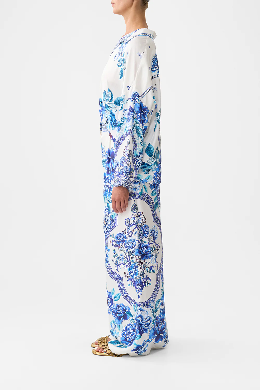 WIDE LEG WAISTED PANT A CERAMIC GARDEN - Image 4