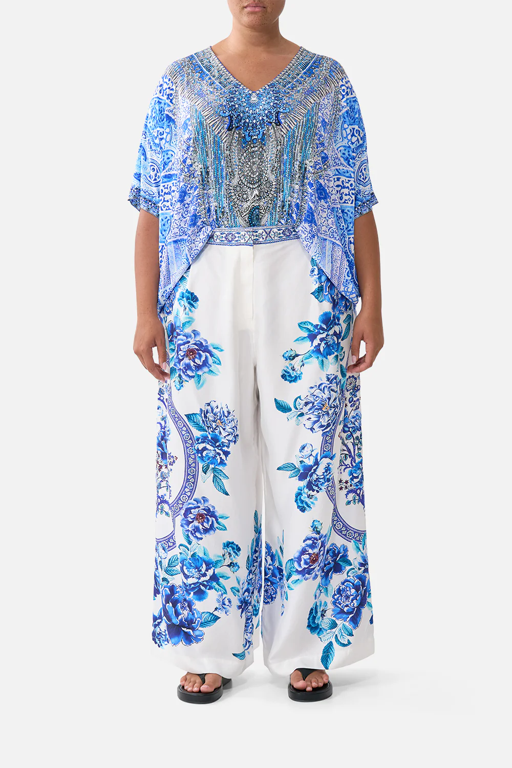 WIDE LEG WAISTED PANT A CERAMIC GARDEN - Image 9