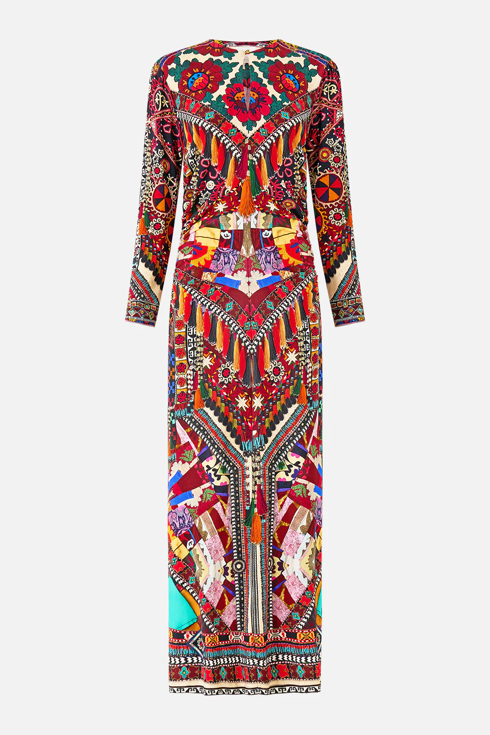 GATHERED JERSEY LONG DRESS PATCHWORK ALCHEMY - Image 3