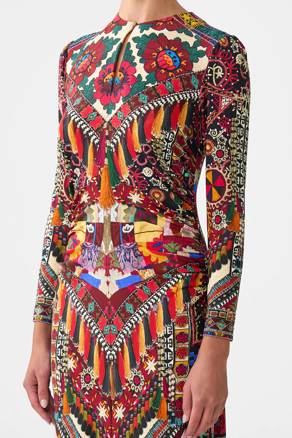 GATHERED JERSEY LONG DRESS PATCHWORK ALCHEMY - Image 5
