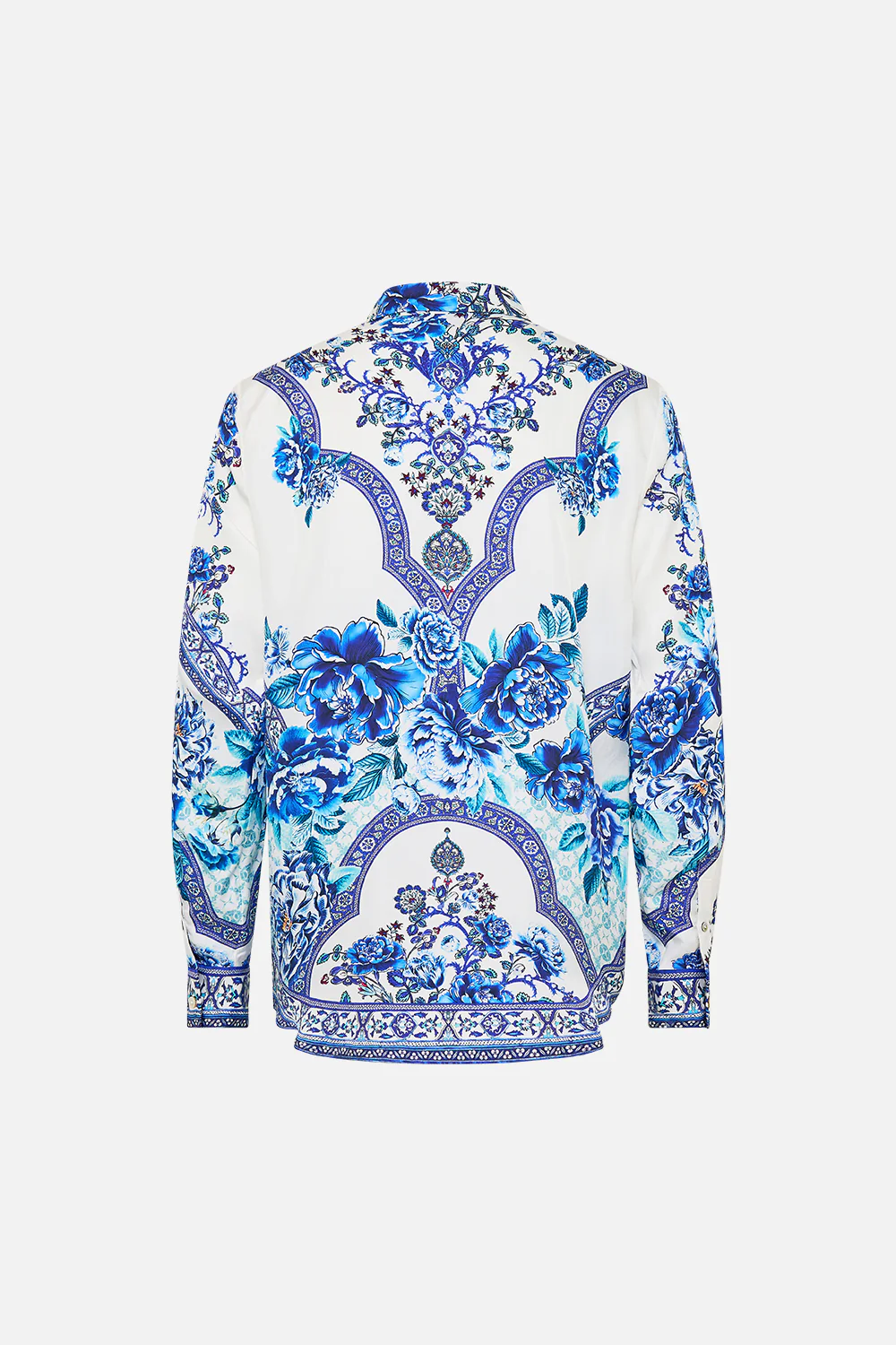 LONG SLEEVE HIDDEN PLACKET SHIRT A CERAMIC GARDEN - Image 6