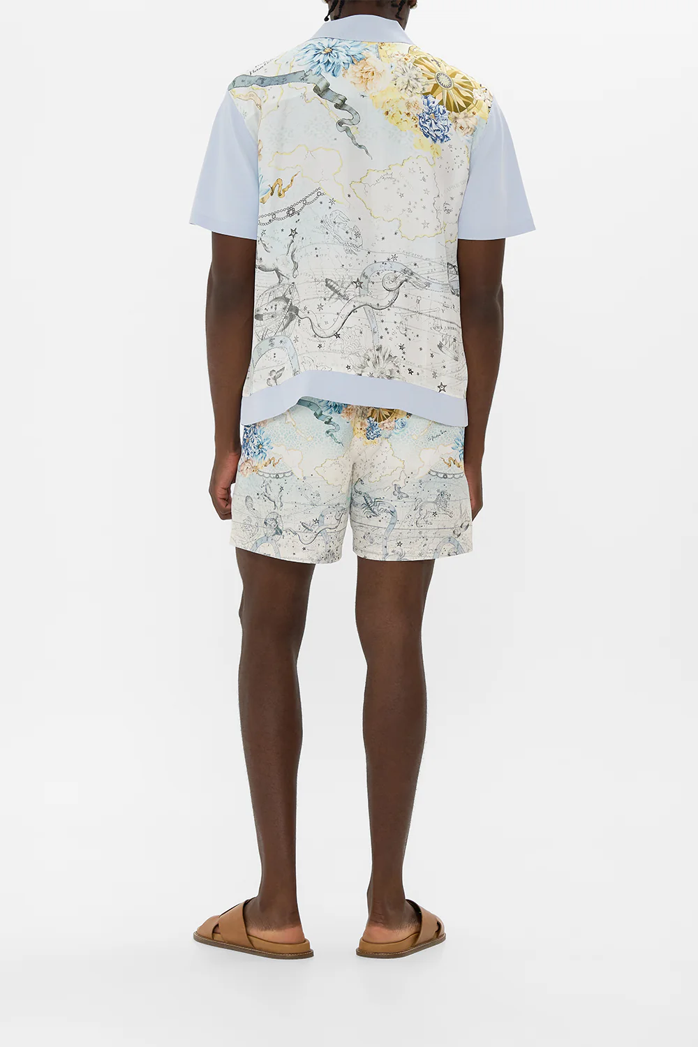 SHORT SLEEVE SILK SHIRT WITH KNIT SLEEVE MY LUCKY STARS - Image 2