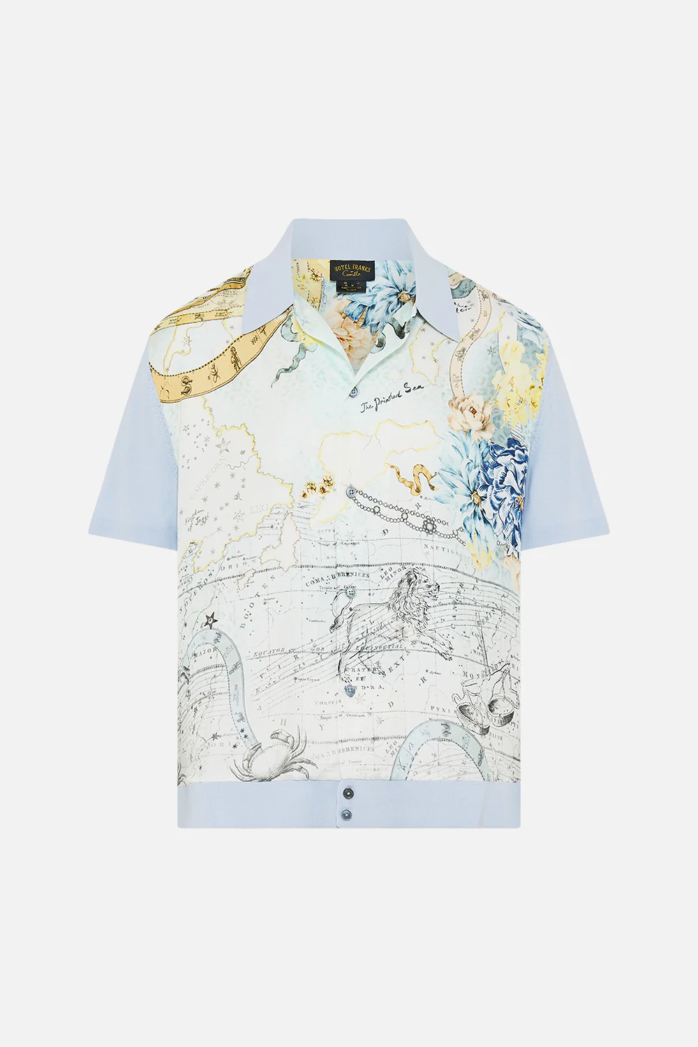 SHORT SLEEVE SILK SHIRT WITH KNIT SLEEVE MY LUCKY STARS - Image 3