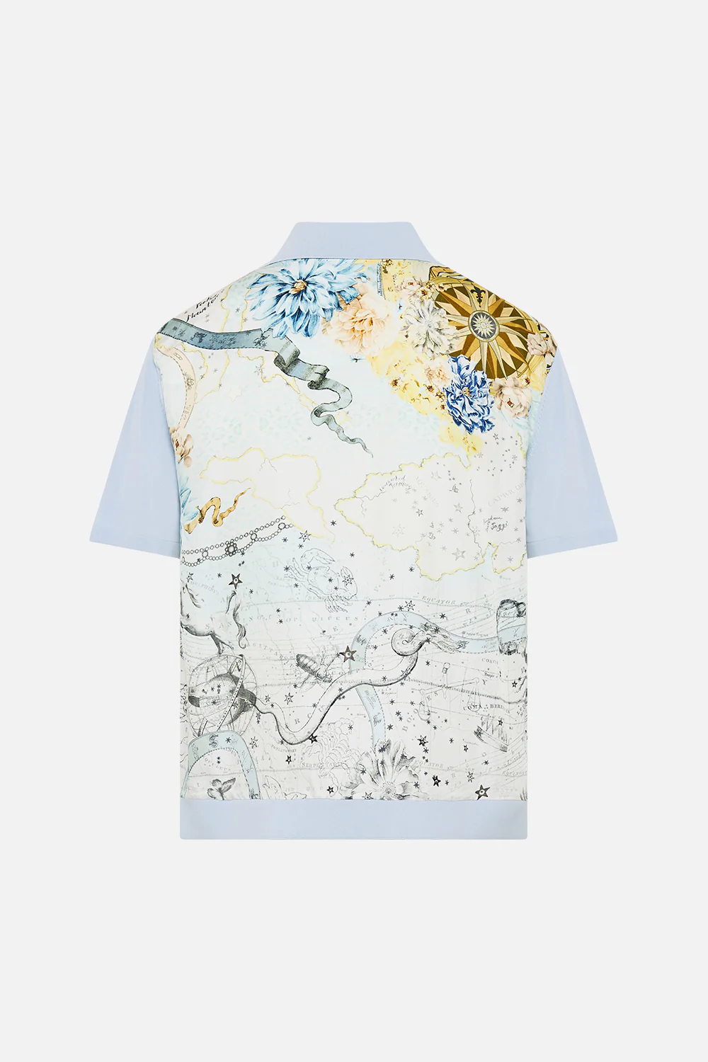 SHORT SLEEVE SILK SHIRT WITH KNIT SLEEVE MY LUCKY STARS - Image 6