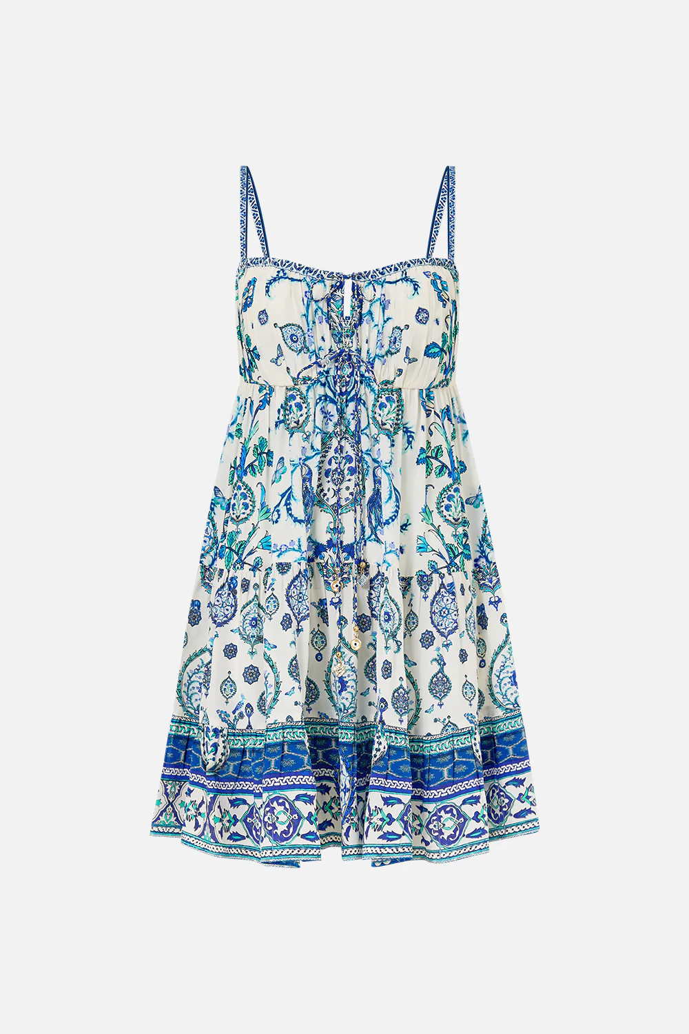 GATHERED BUST TIERED MINI DRESS ISNIK LULLABY - Image 3