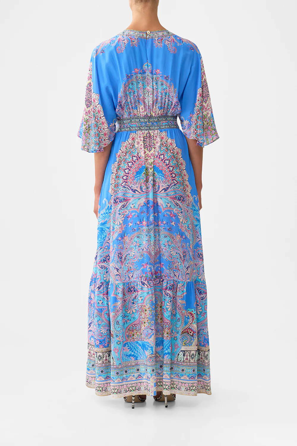 WAISTED DRESS WITH HEM RUFFLE FOOTSTEPS IN FOLKLORE - Image 2